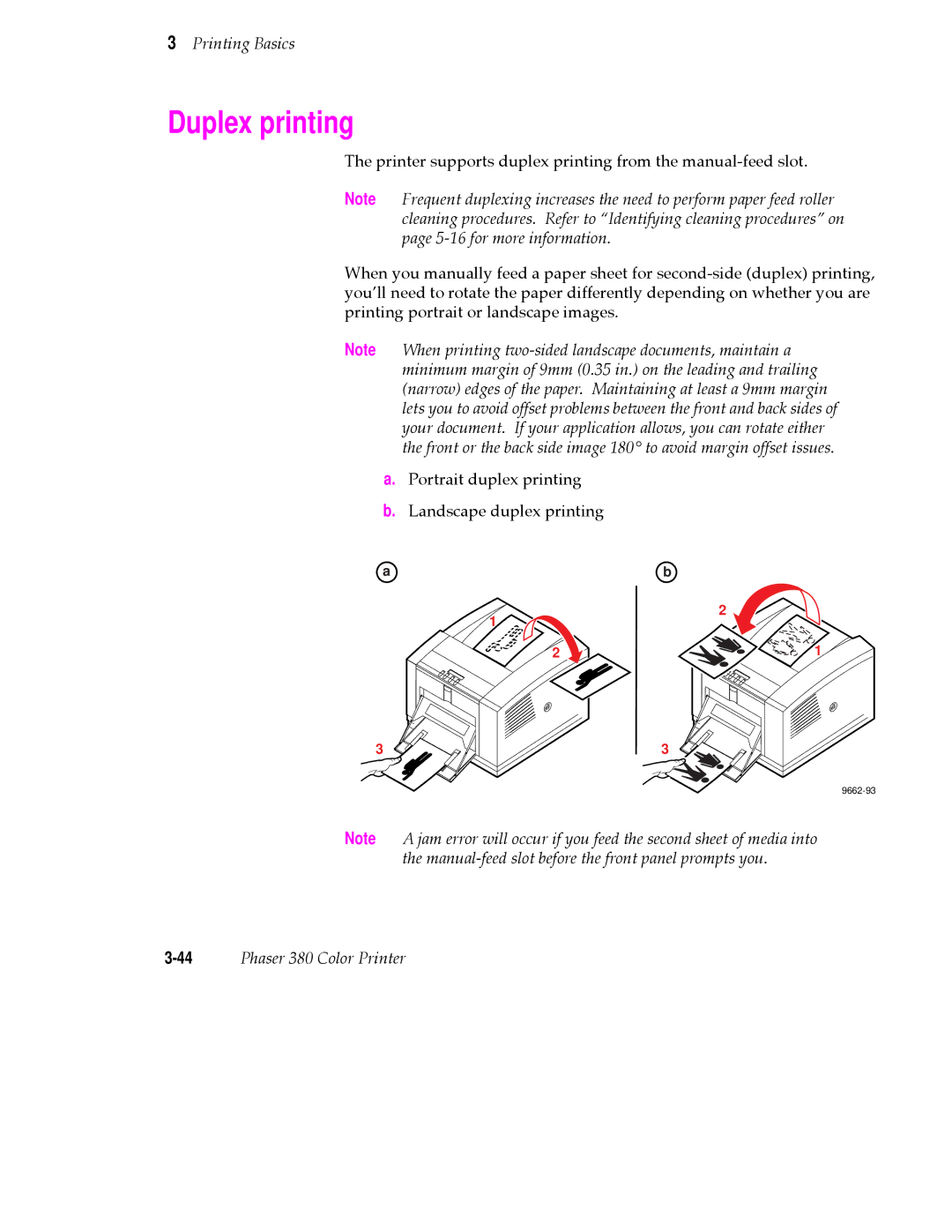 Tektronix 380 manual Duplex printing 