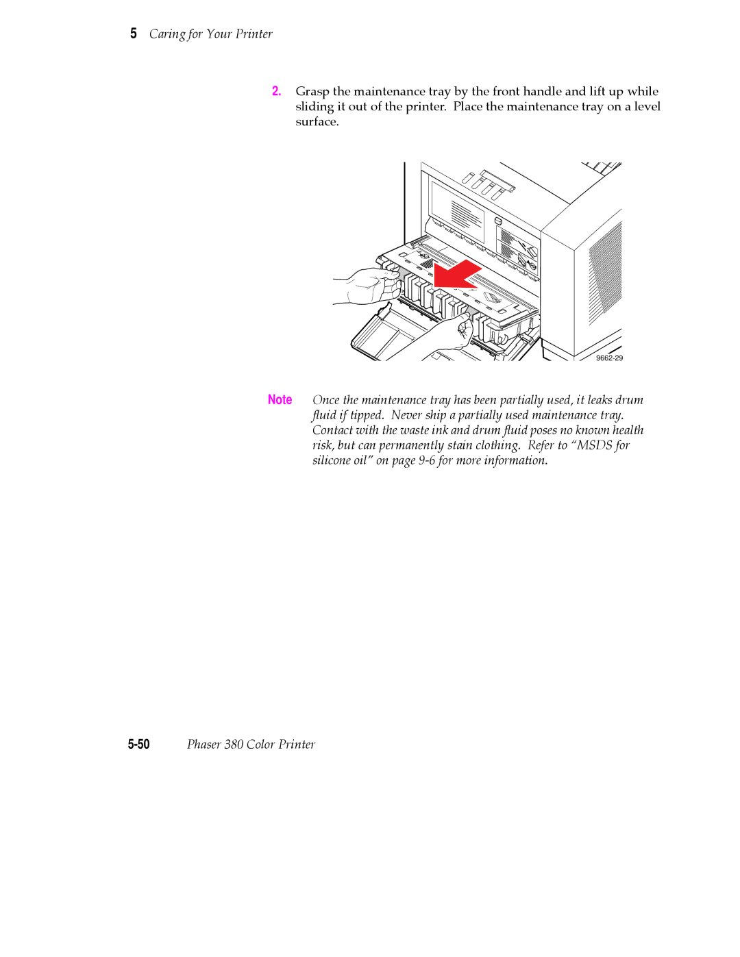 Tektronix manual 50Phaser 380 Color Printer 