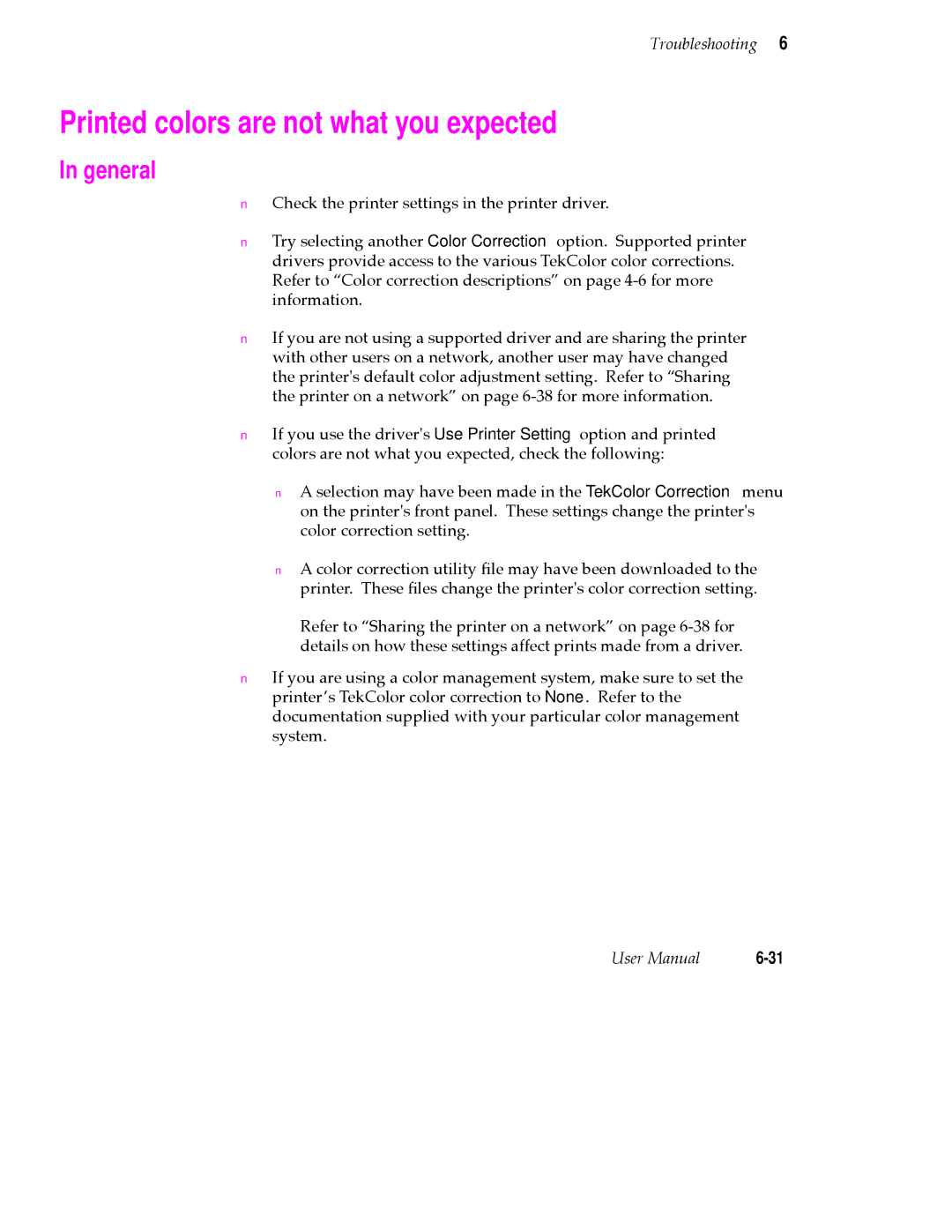 Tektronix 380 manual Printed colors are not what you expected, General 