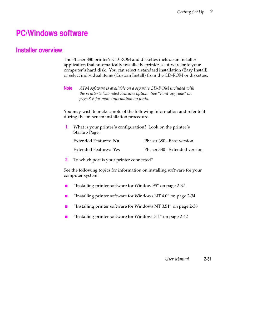 Tektronix 380 manual PC/Windows software, Installer overview 