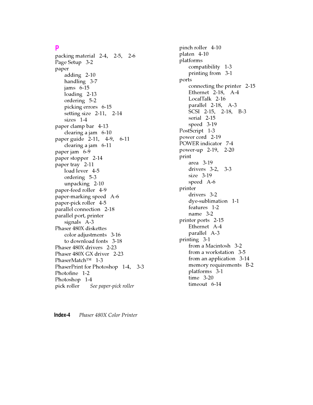 Tektronix 480X user manual See paper-pick roller 