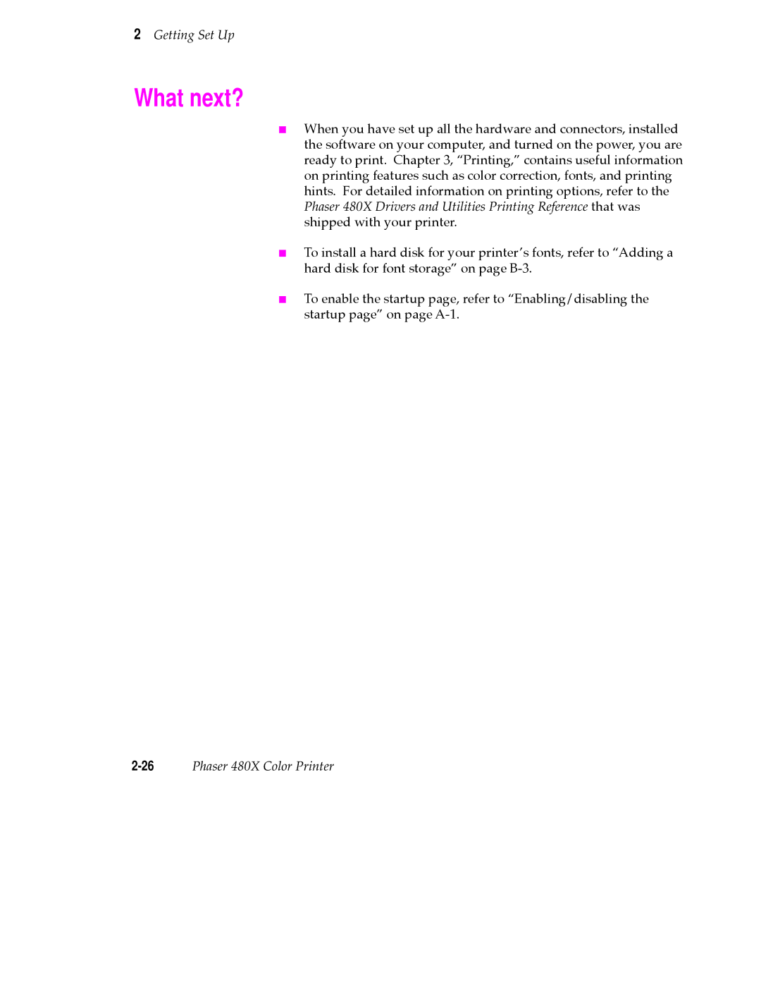 Tektronix 480X user manual What next? 