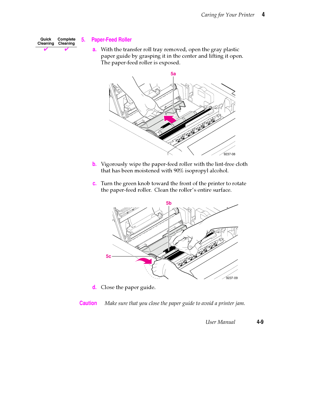 Tektronix 480X user manual Paper-Feed Roller 