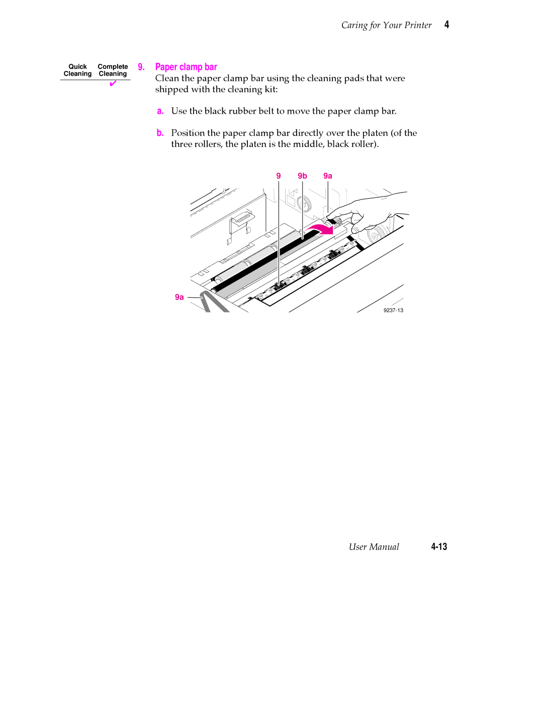 Tektronix 480X user manual Complete 9. Paper clamp bar 