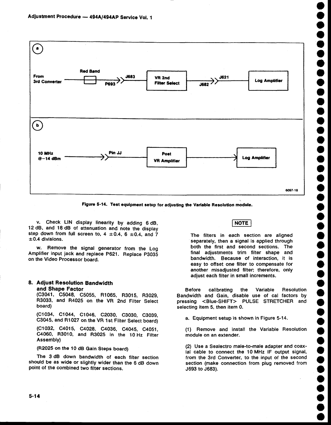 Tektronix 494AP A o o o a o o a o o o o o o o o o o o o, Filrcsotocr, Adjustment Procedure- 494l4g4Ap ServiceVot 