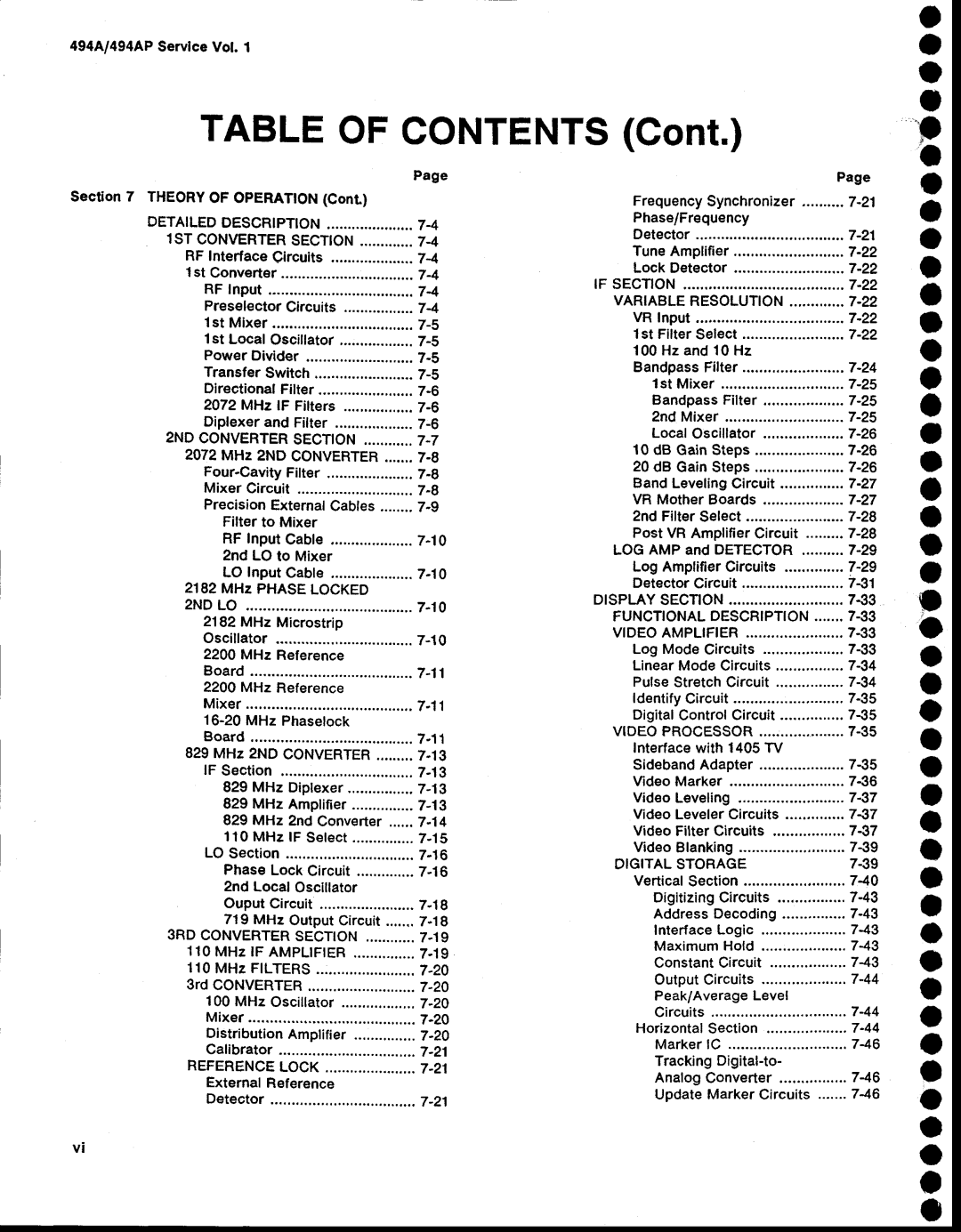 Tektronix 494AP service manual O o t, A a o o o a o o, O o a o o o, O o o o o o 