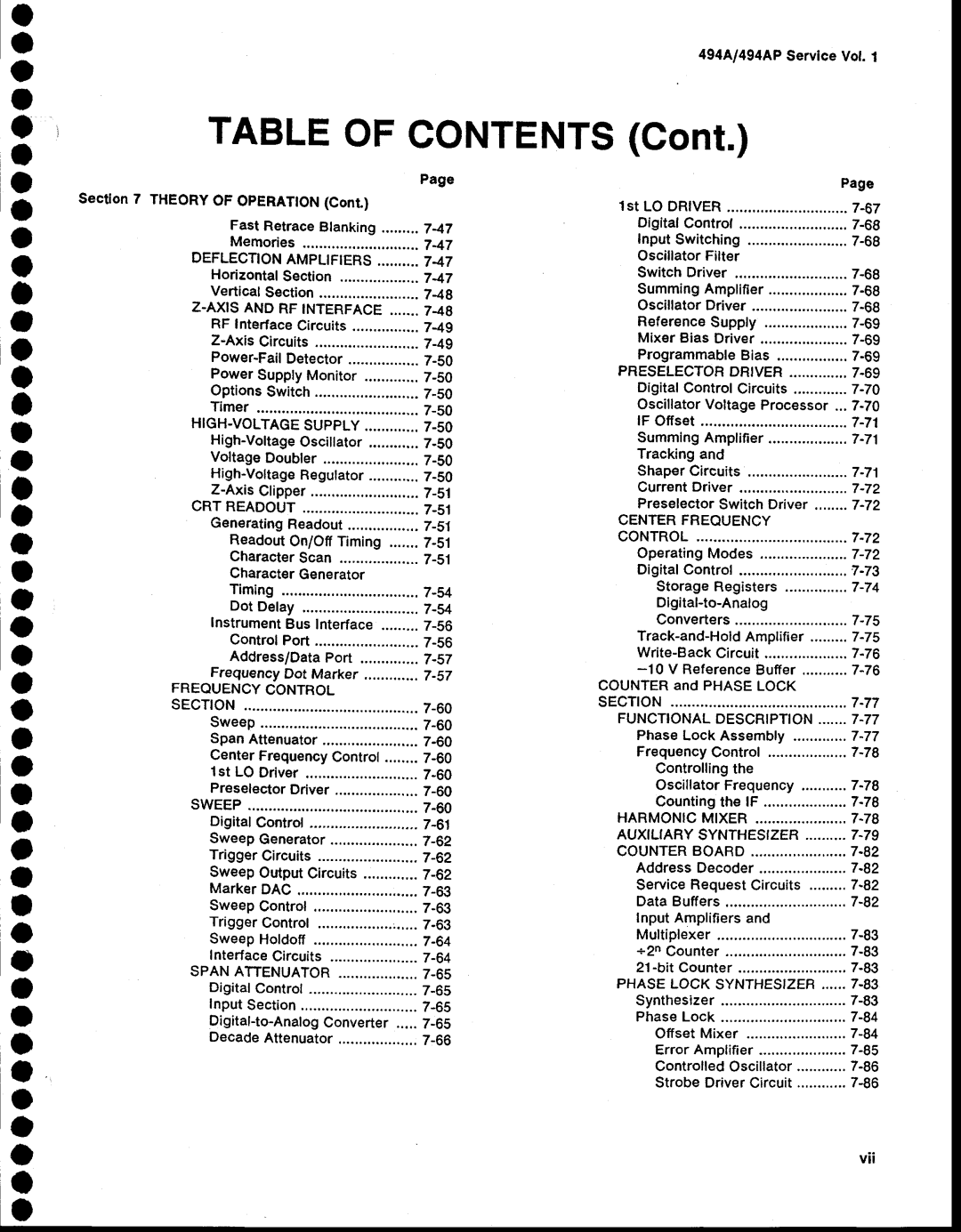 Tektronix 494AP service manual O o a o A o o o o o 