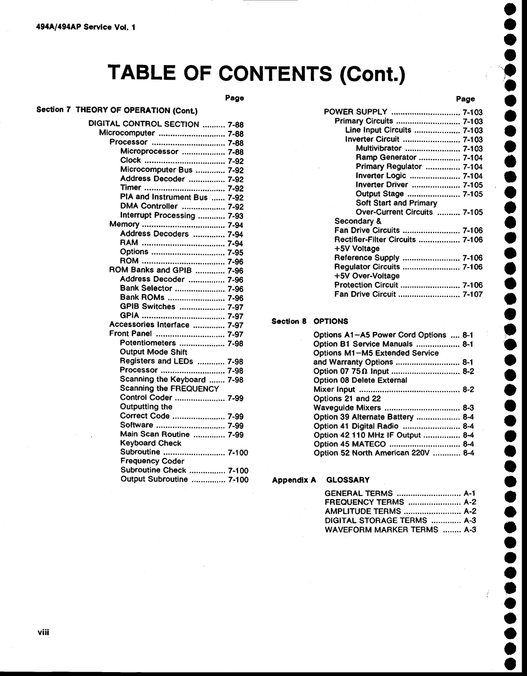 Tektronix 494AP service manual O o o o a o, A o, Ram, Rom, Powersupply 