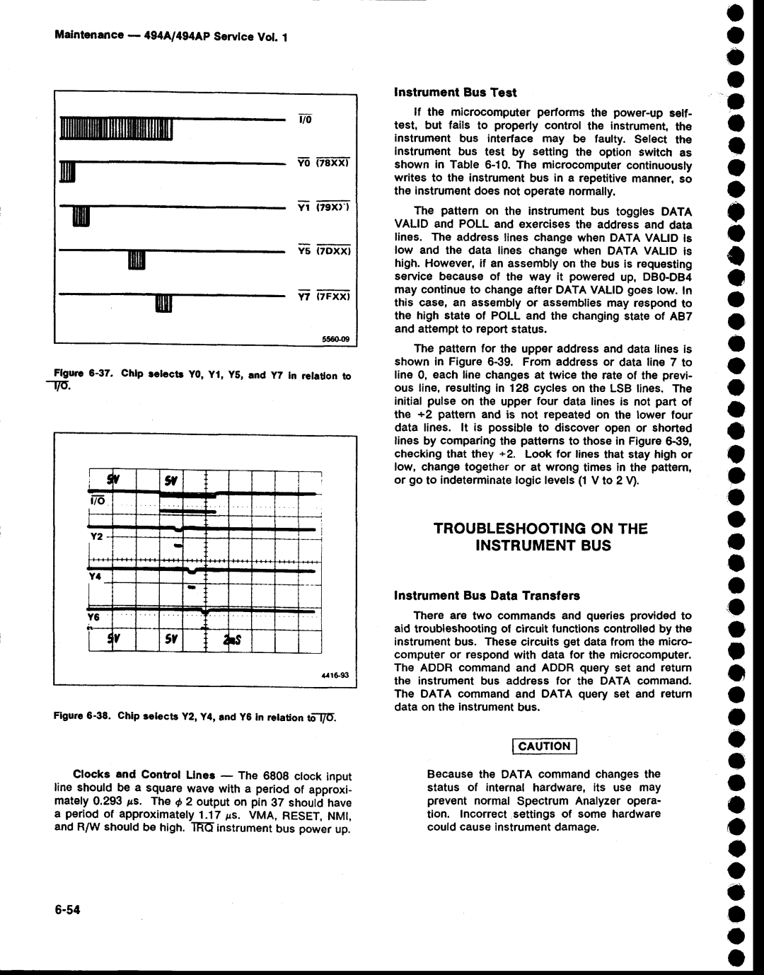 Tektronix 494AP service manual O o o o o a o o, Troubleshootingon Instrumentbus, Yr iffiI, Y7 offii 