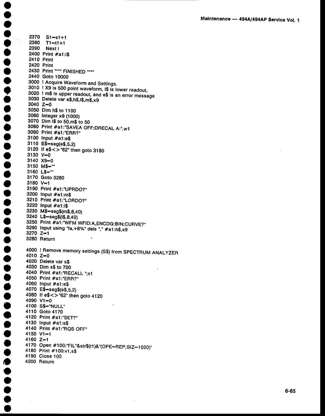 Tektronix 494AP service manual O t a, O o o o a o 