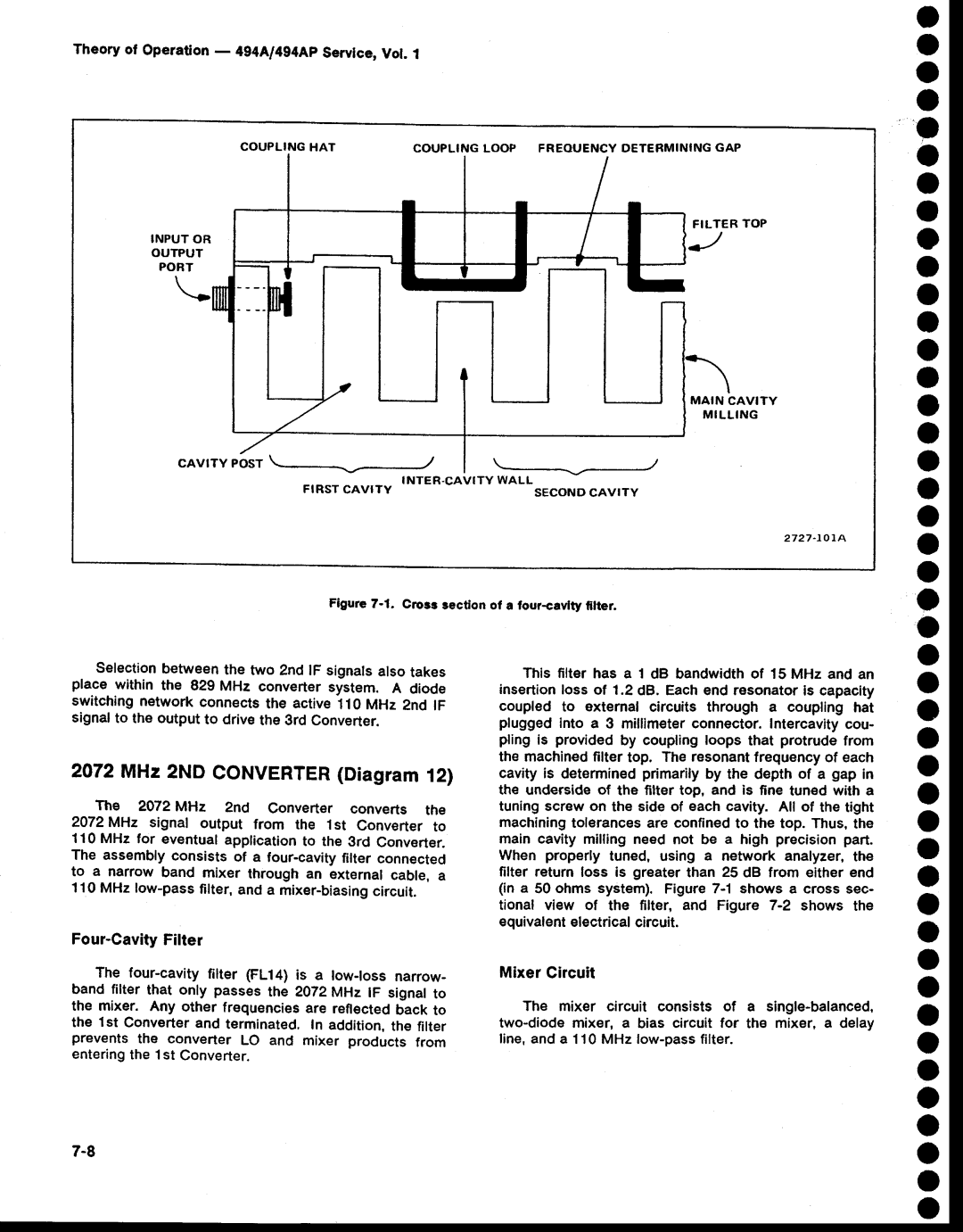 Tektronix 494A O o o O o o a o o o o o o o o, O o o a o o o o o o o o o o o, CAvrrYPosr+l+, 2472MHz2ND CONVERTERDiagram12 