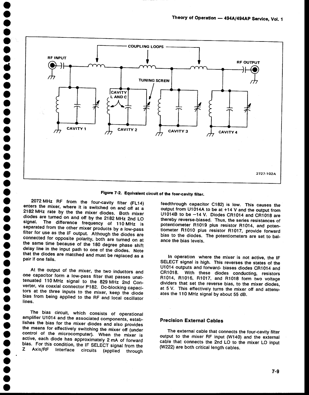 Tektronix 494AP service manual Ou-Too---l, Precision, ExternalCabtes, Theory of Operaton 4g4A/4g4ApService, Vol. .l 