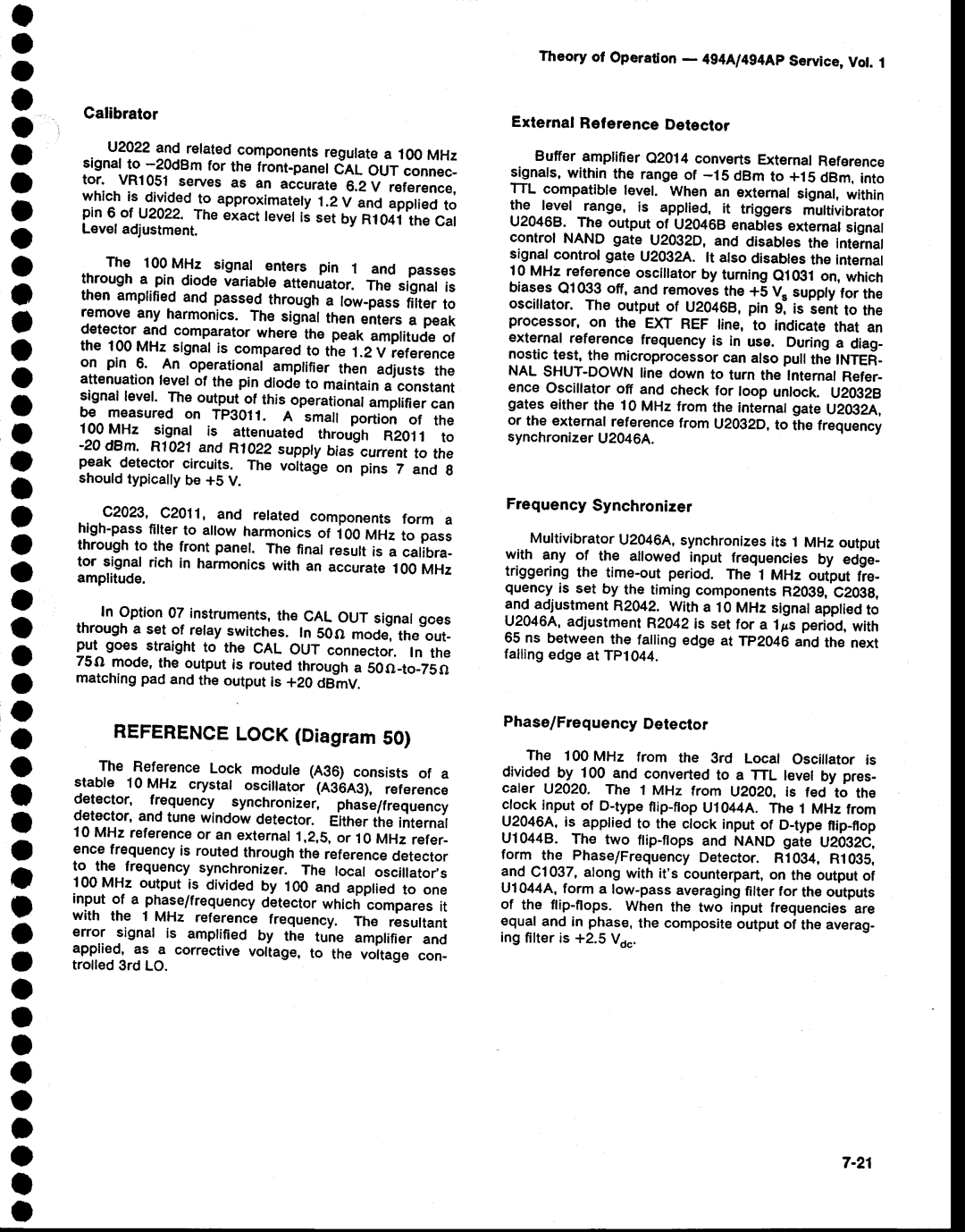 Tektronix 494AP service manual O o o O o a o O a o, REFERENCELOCKDiagramS0 