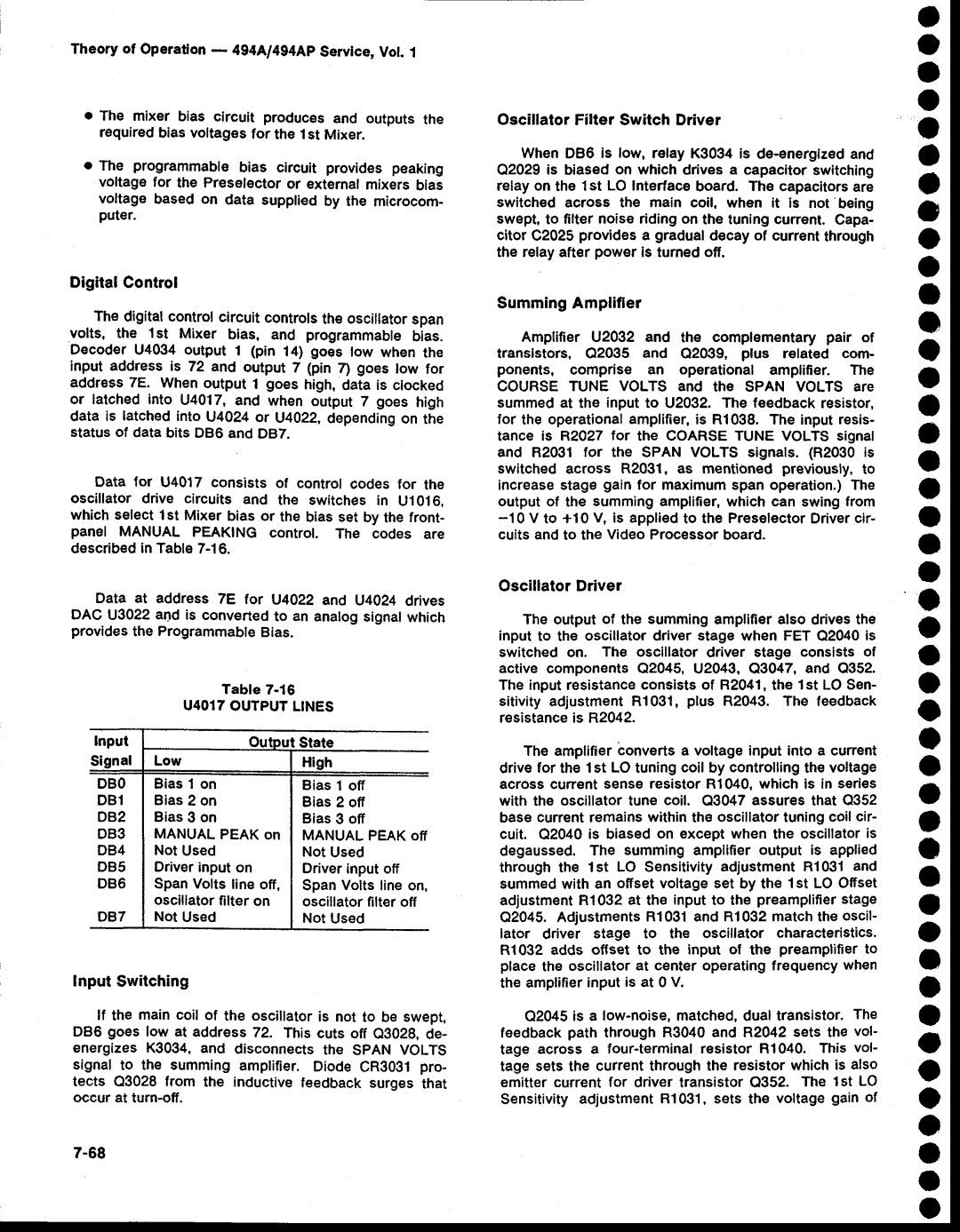 Tektronix 494AP service manual O o a o o o o o O a a o a O o o o o o o o o o a, DB4, DB7 