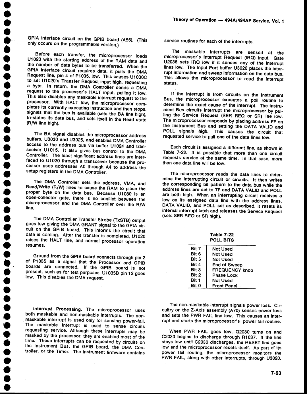 Tektronix 494AP service manual A a O o O o o o o o o a o, Pollbits, Bit 