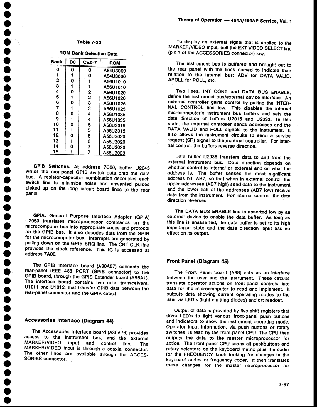 Tektronix 494AP service manual A a O a o o 