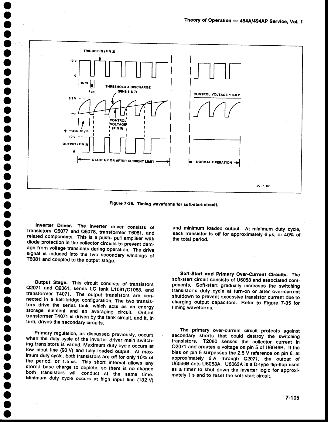 Tektronix 494AP service manual 105, Theory of Operation- 494l4g4Ap Servlce,Vot, Oenanon*l 