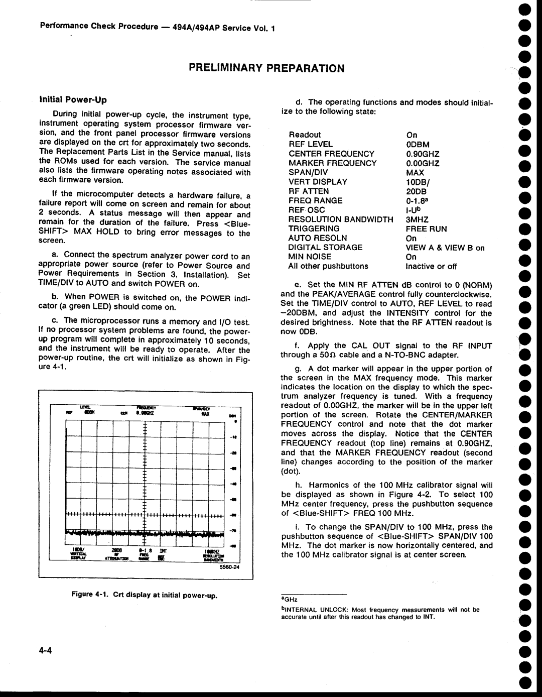 Tektronix 494AP service manual Preliminarypreparation, MAX 10DB/ 2ODB 