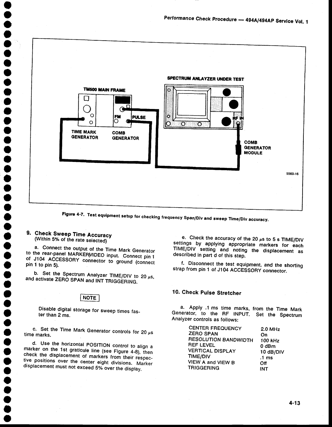 Tektronix 494AP service manual A o o o a o o, A o a o o o a, A a, TimeAccuracy C.**qyegp WithinS%oftherateserecitJi, CoME 