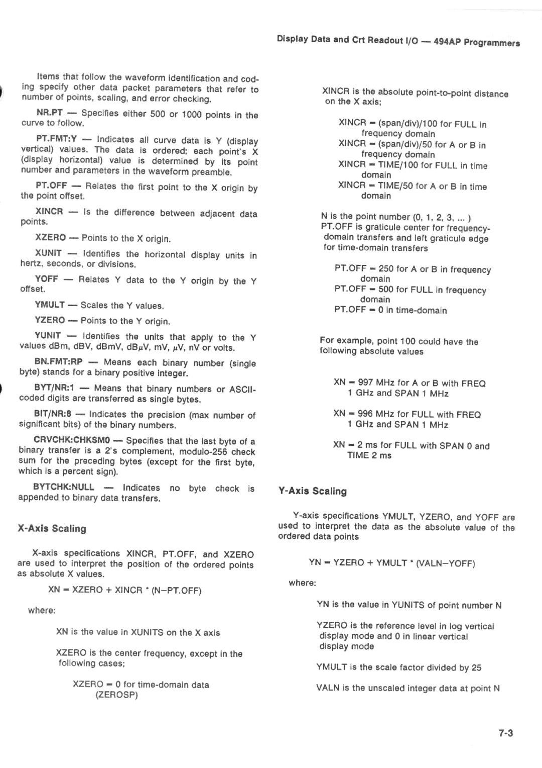Tektronix 494AP manual 