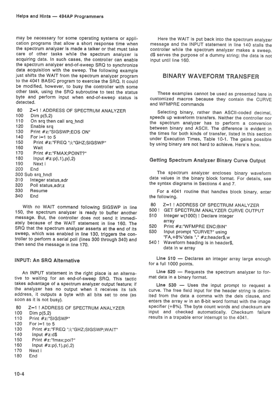 Tektronix 494AP manual 