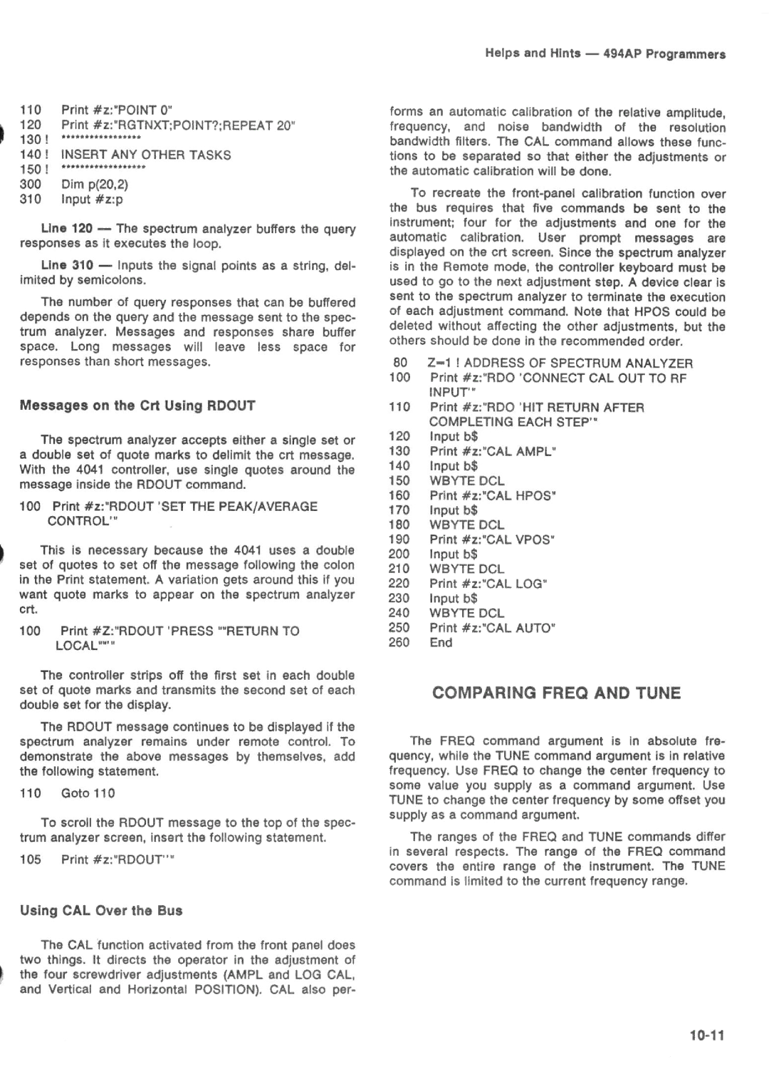 Tektronix 494AP manual 