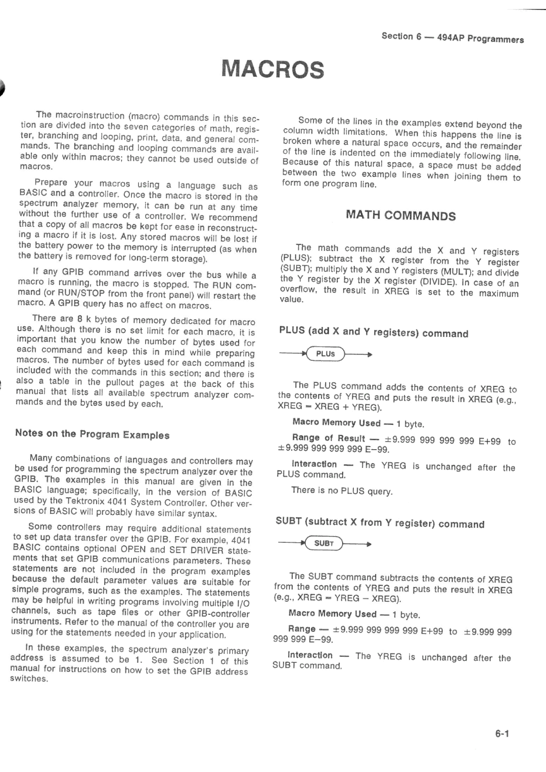 Tektronix 494AP manual 