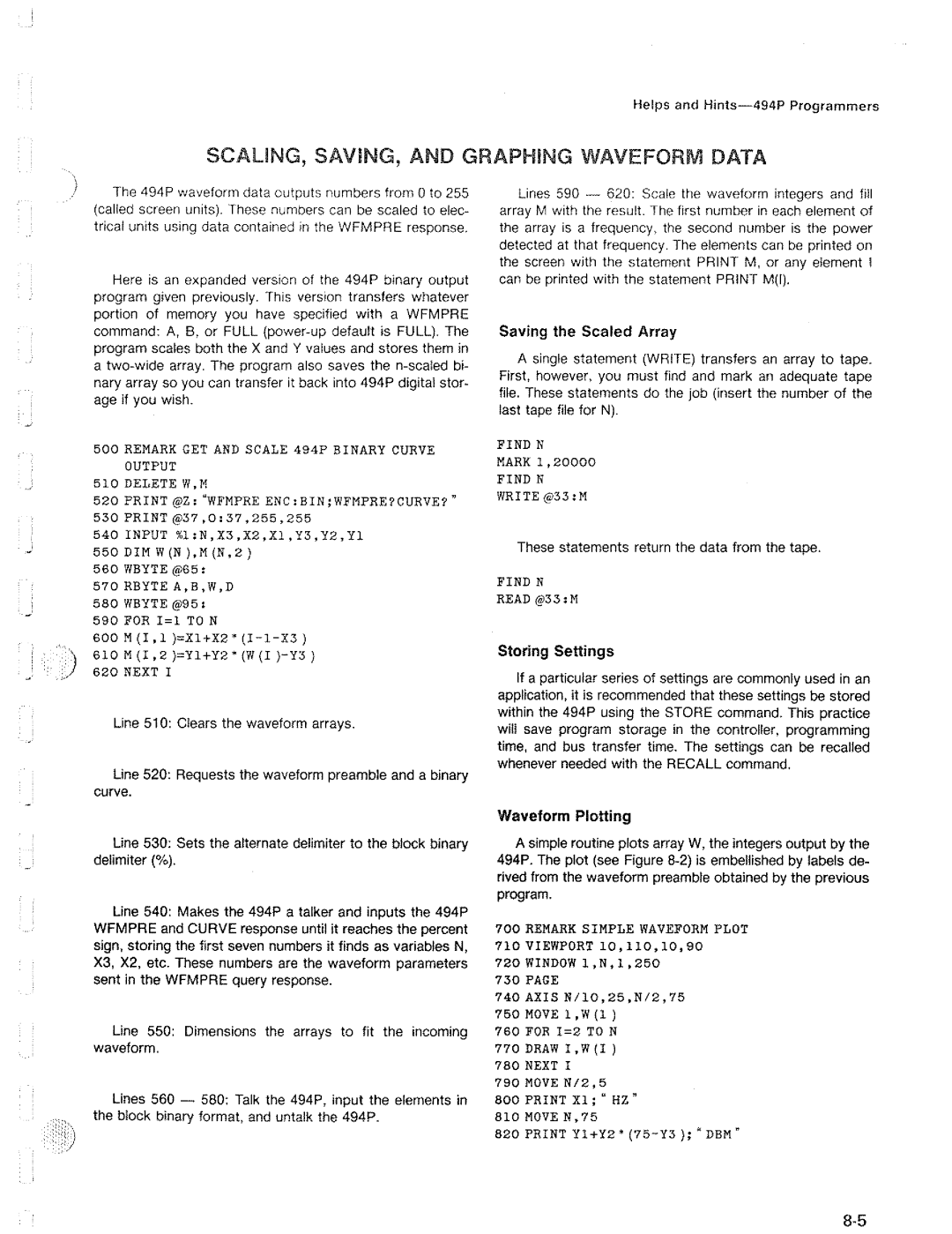 Tektronix 494P manual 