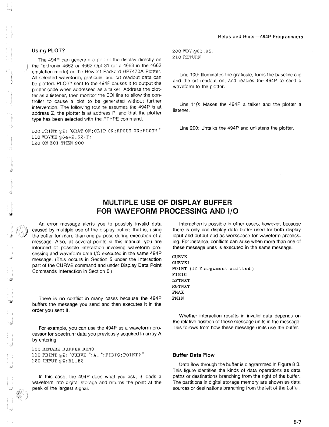 Tektronix 494P manual 