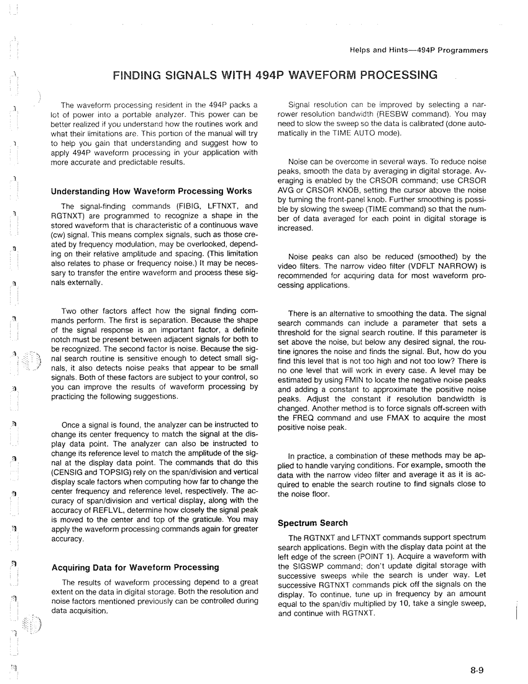 Tektronix 494P manual 