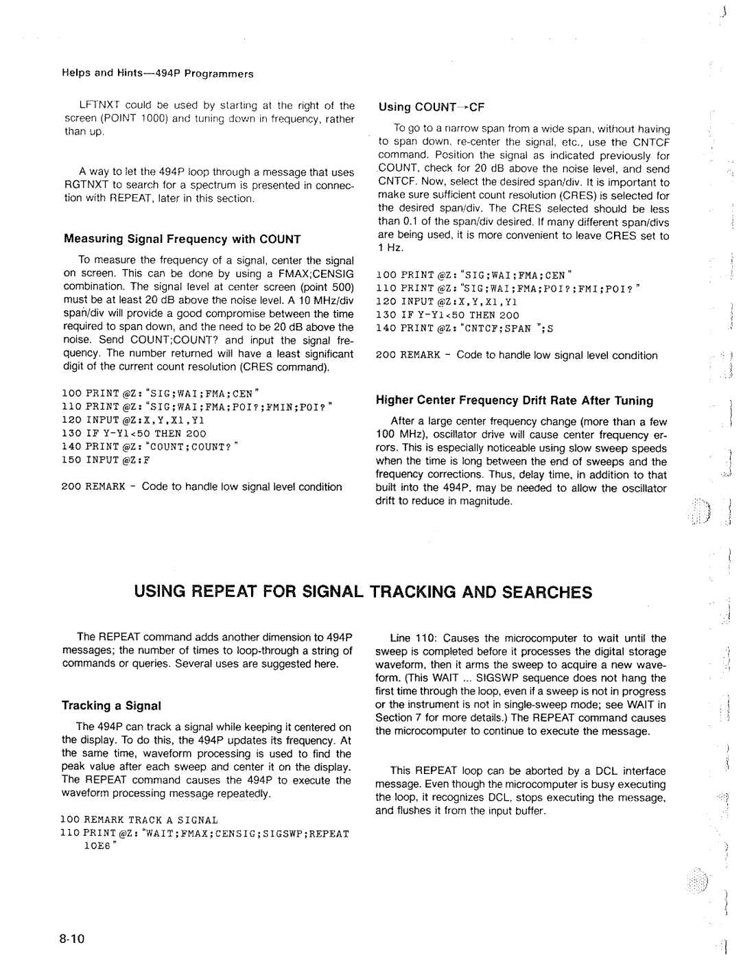 Tektronix 494P manual 