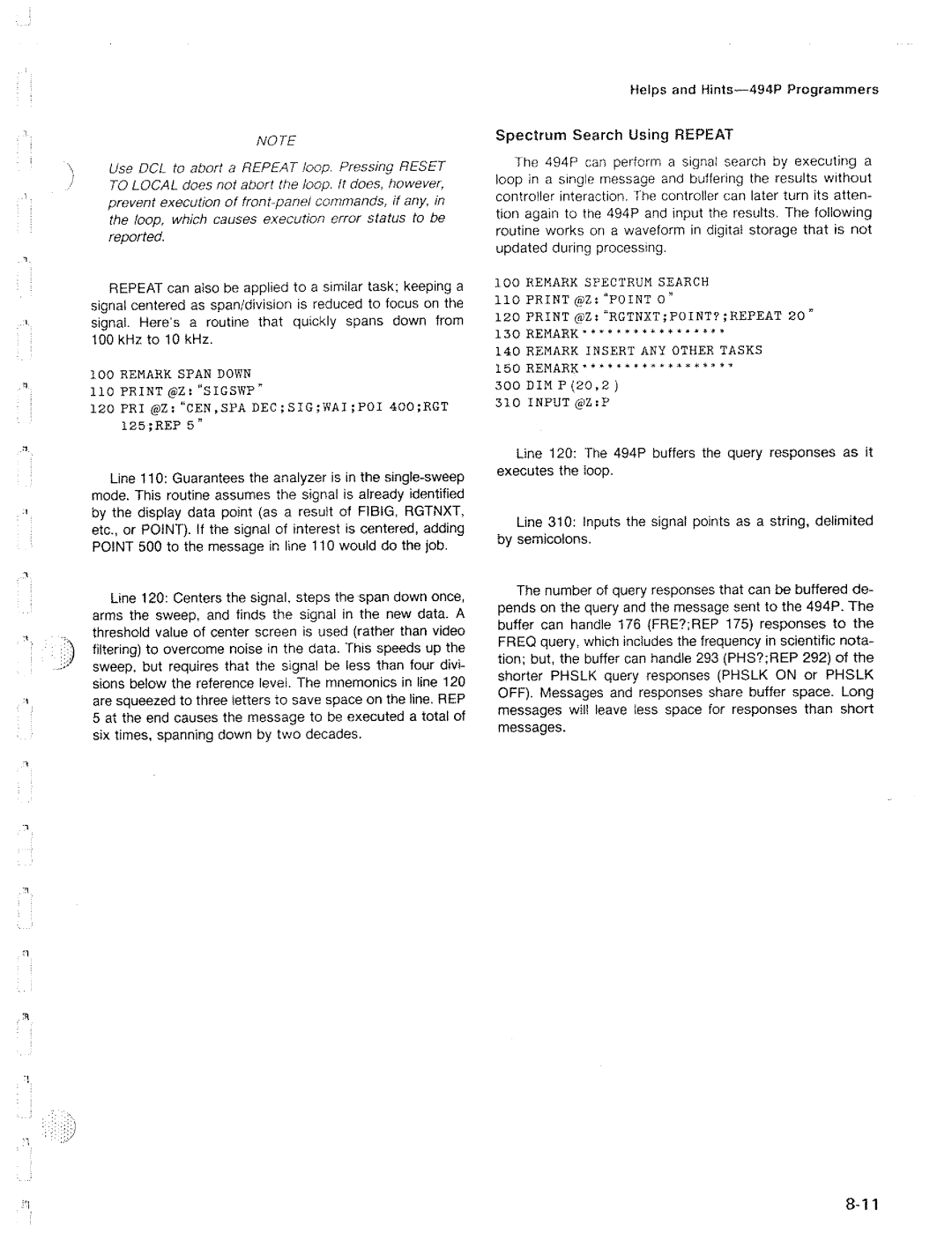 Tektronix 494P manual 