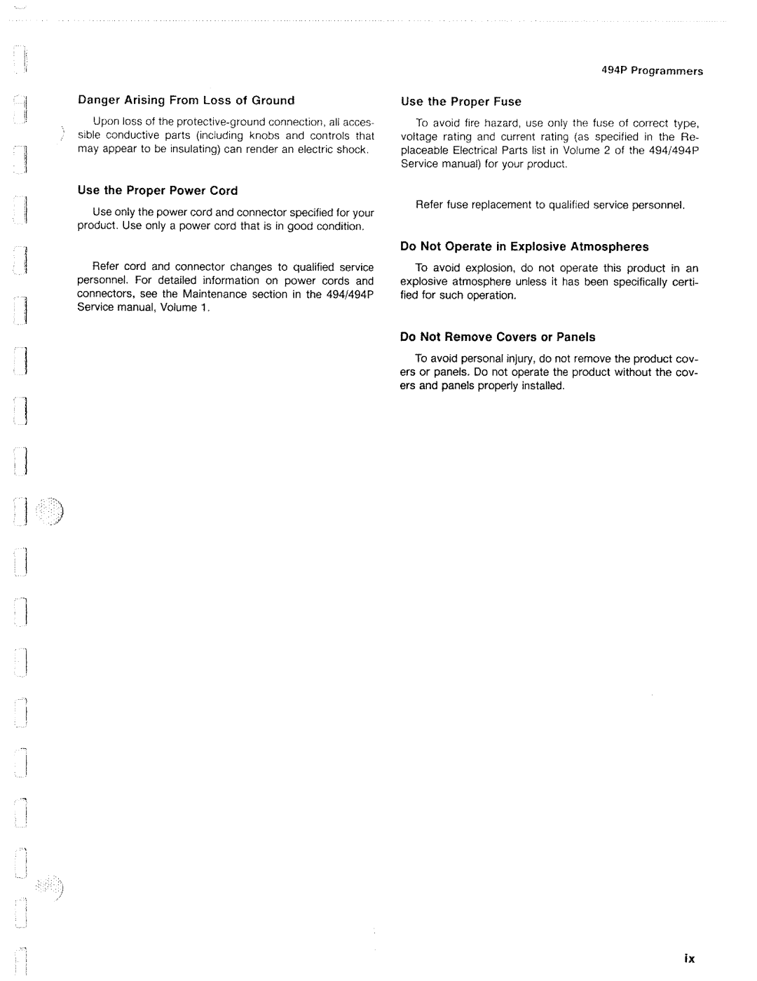 Tektronix 494P manual 