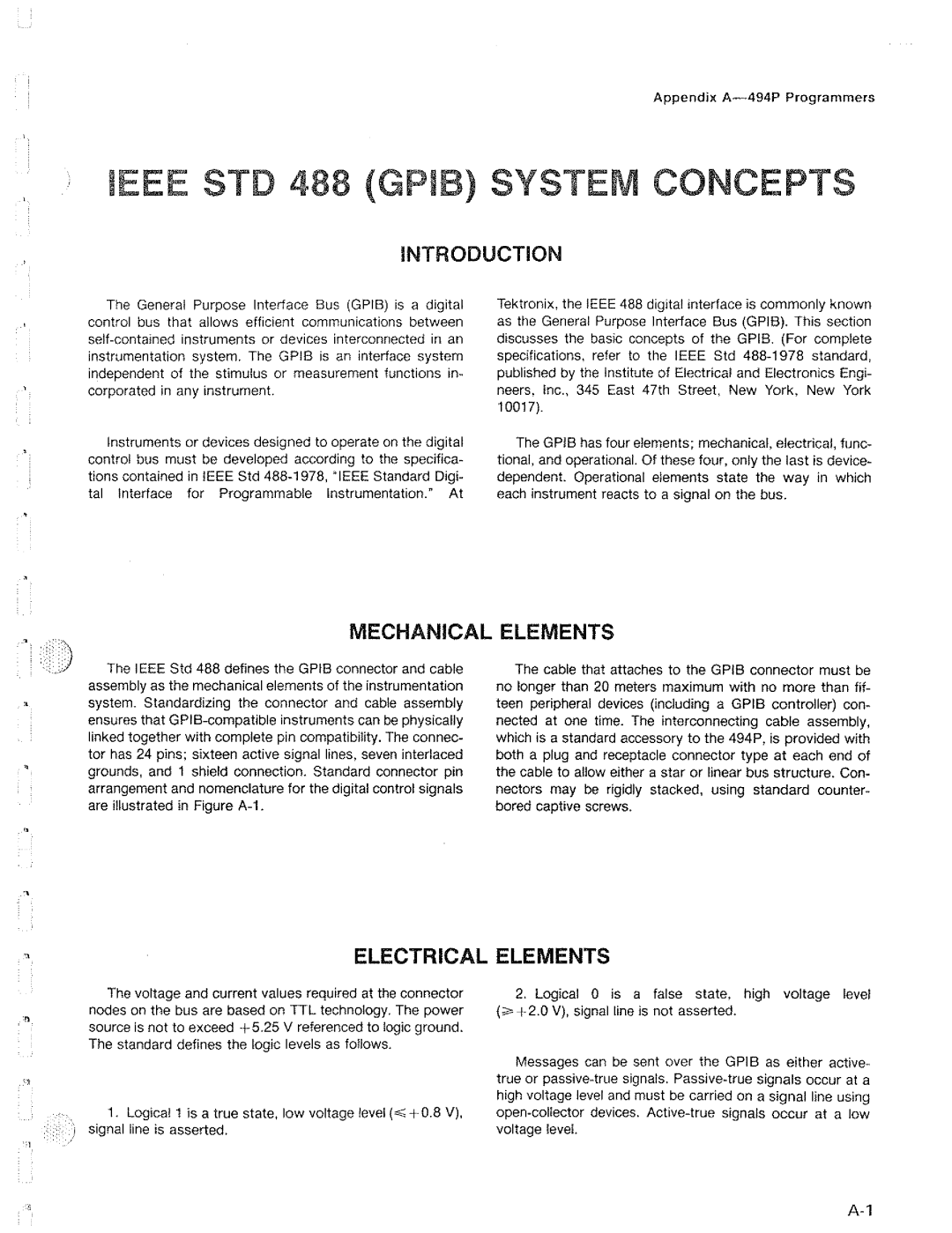 Tektronix 494P manual 