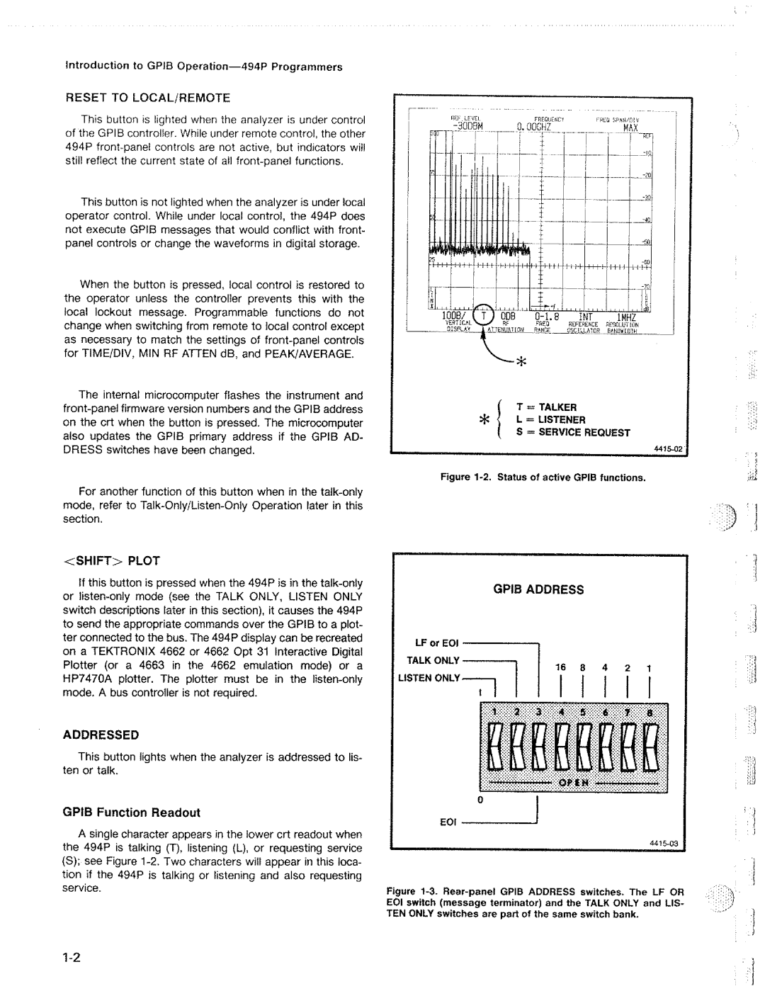 Tektronix 494P manual 