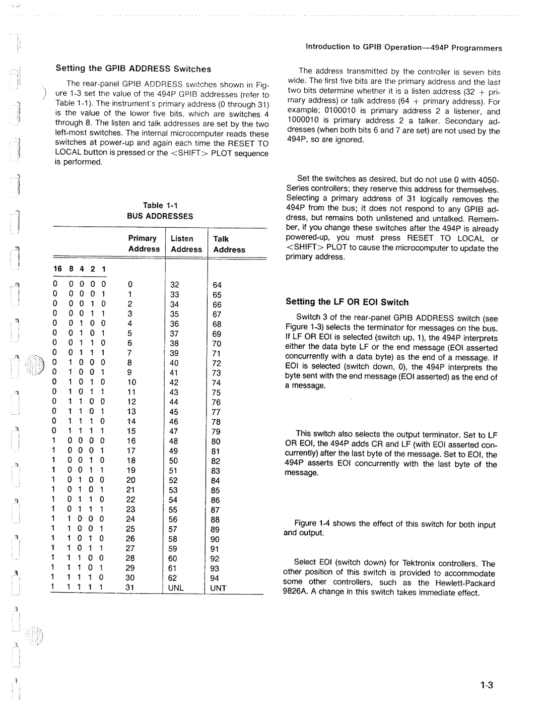 Tektronix 494P manual 