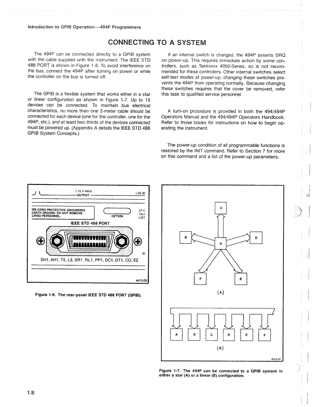 Tektronix 494P manual 