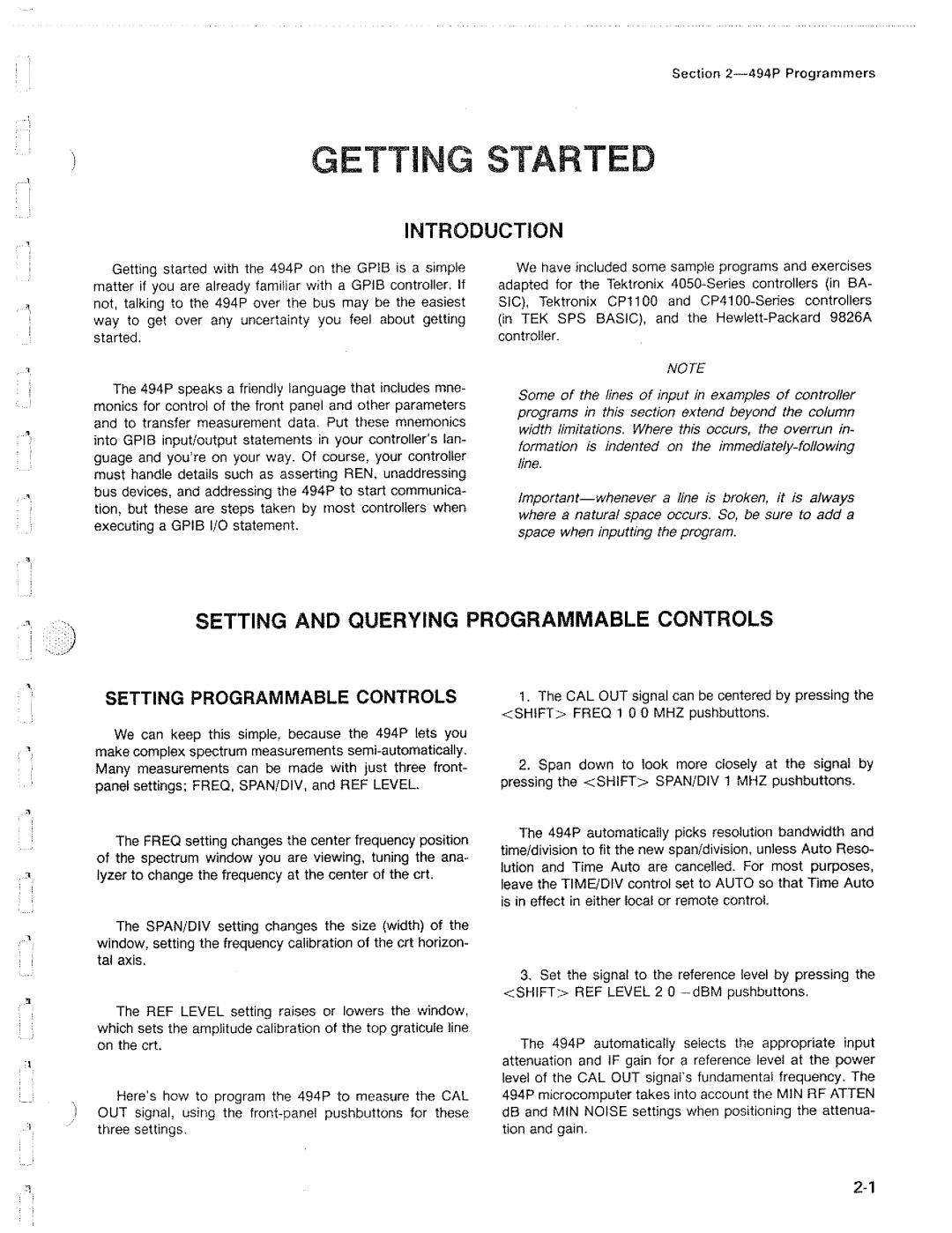 Tektronix 494P manual 