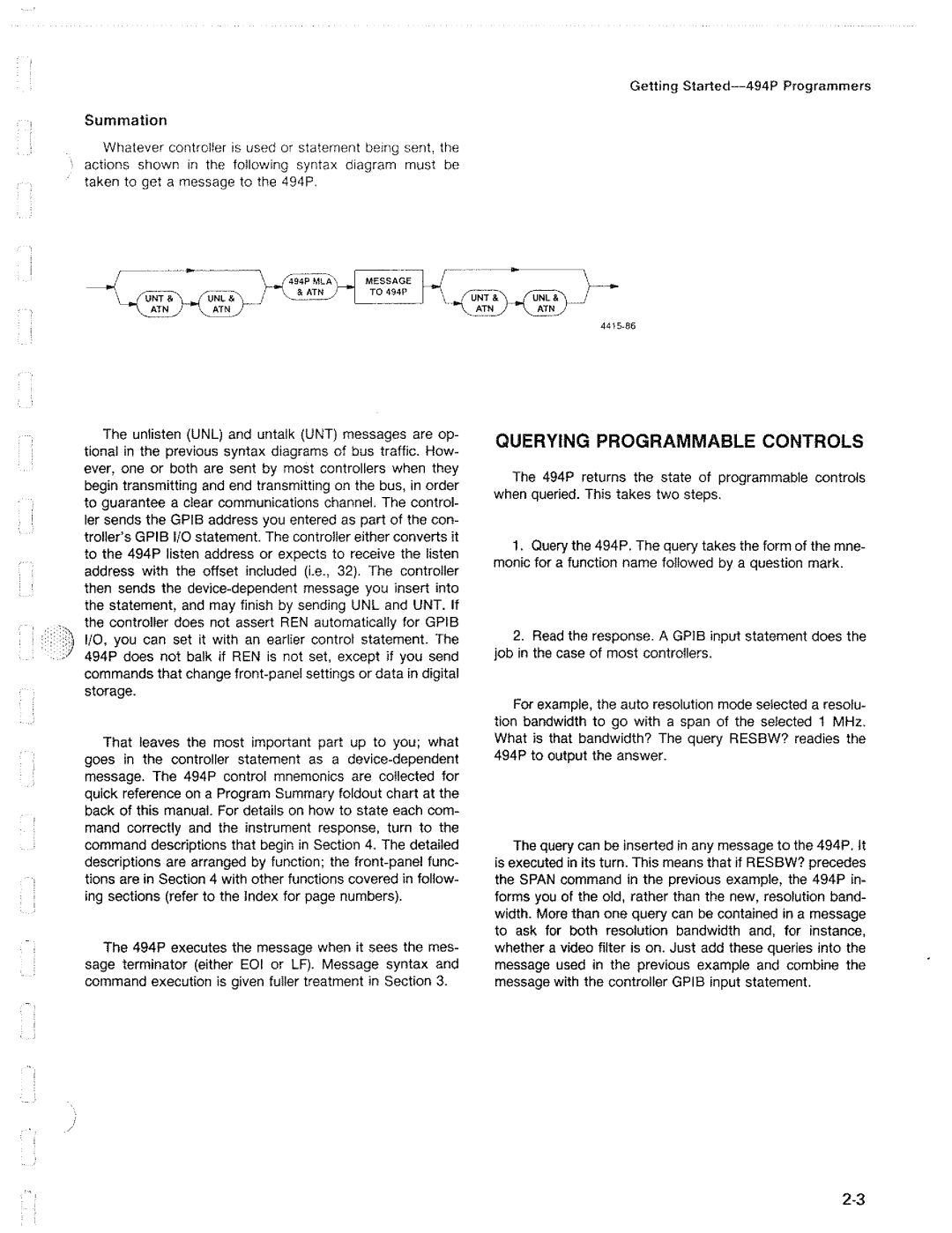 Tektronix 494P manual 