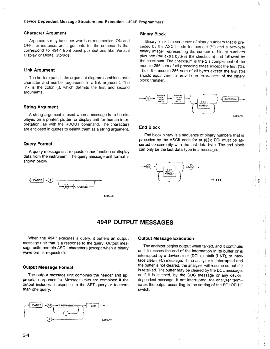 Tektronix 494P manual 