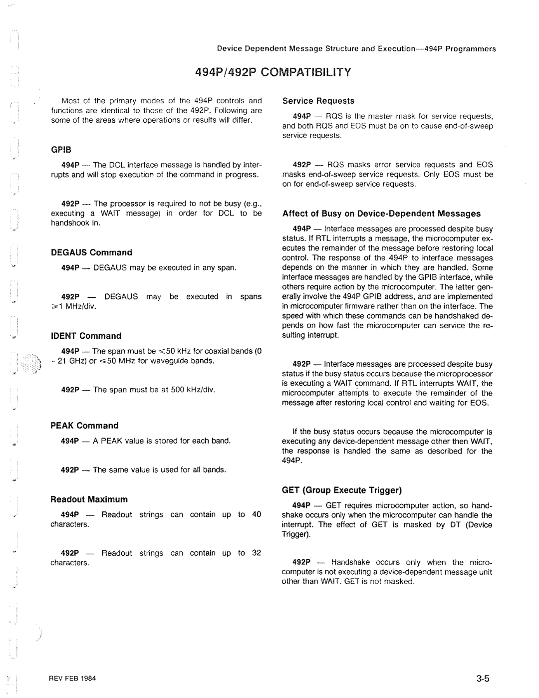 Tektronix 494P manual 