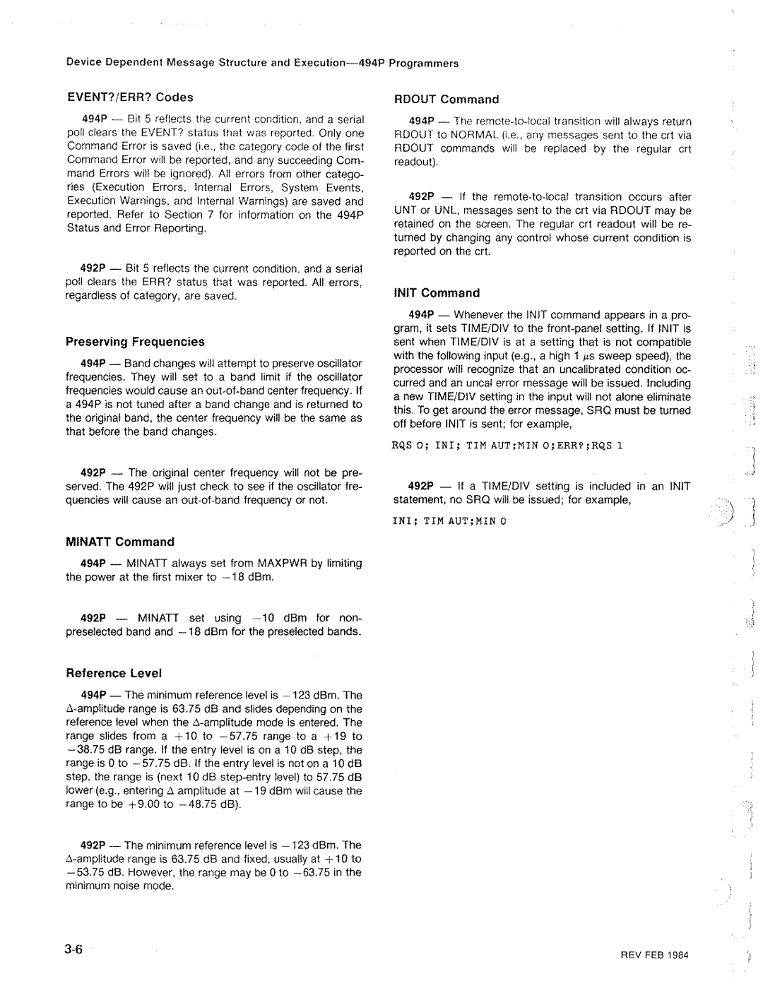 Tektronix 494P manual 