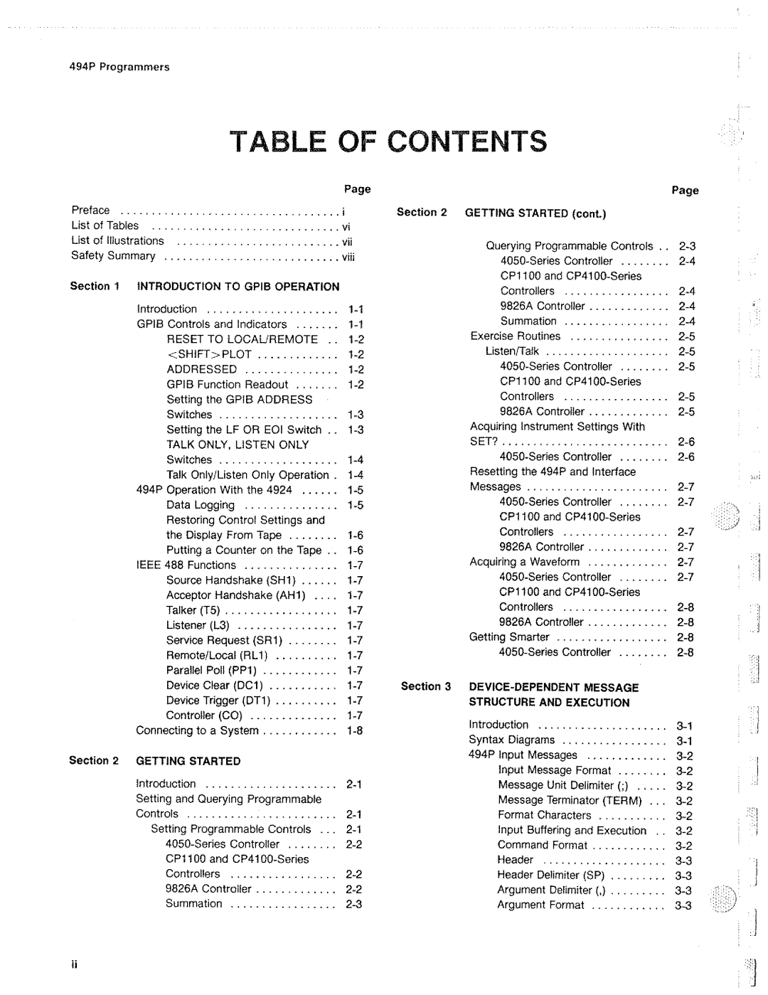 Tektronix 494P manual 