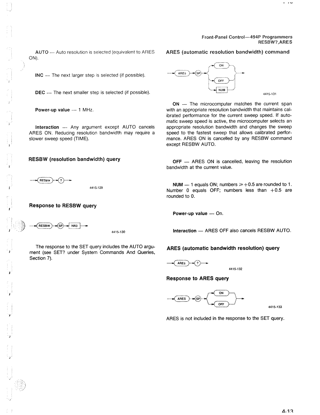 Tektronix 494P manual 