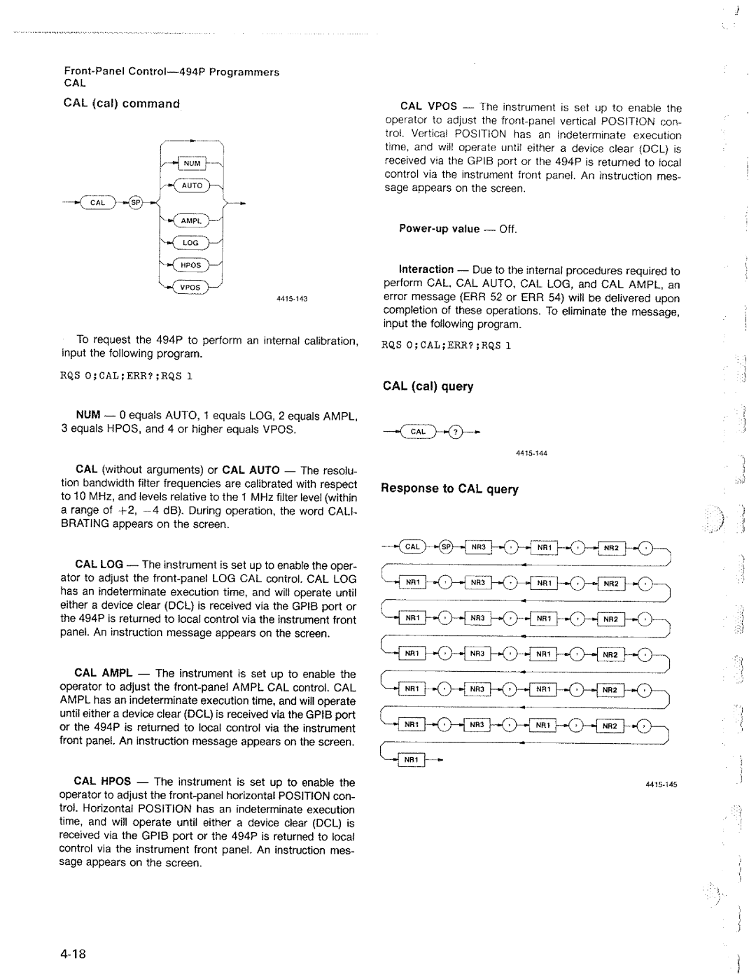 Tektronix 494P manual 