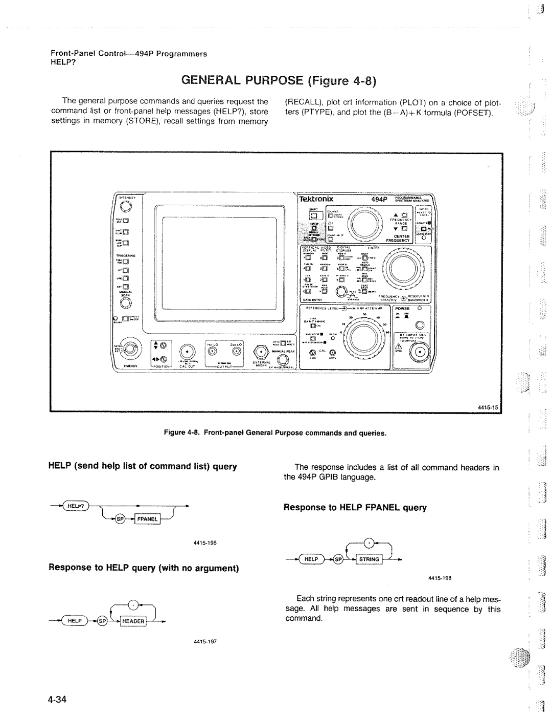 Tektronix 494P manual 