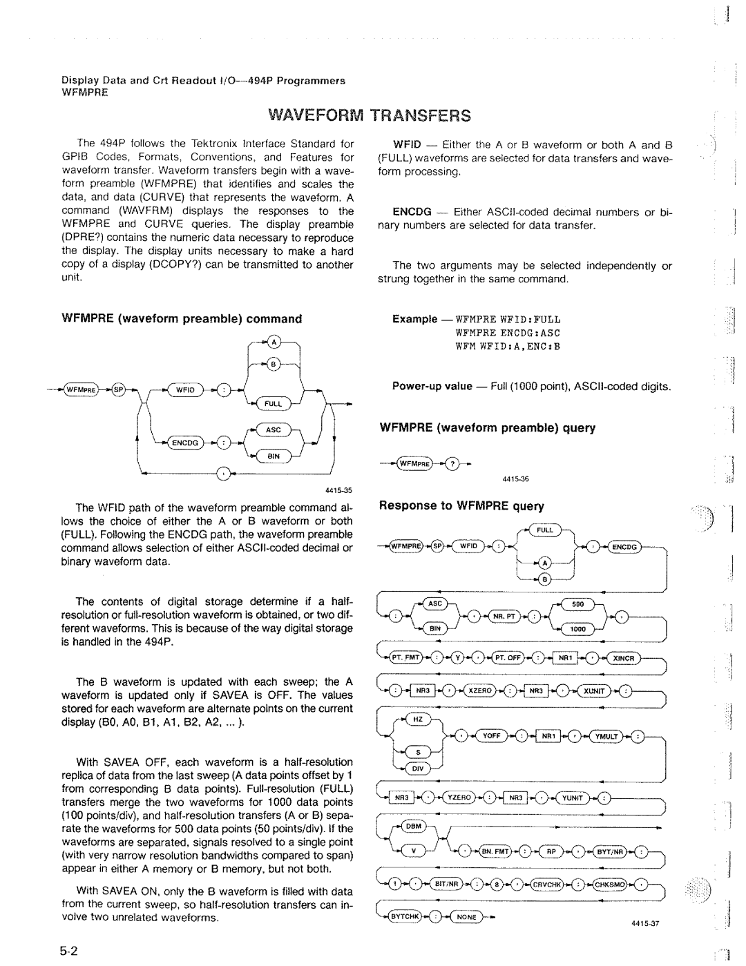 Tektronix 494P manual 