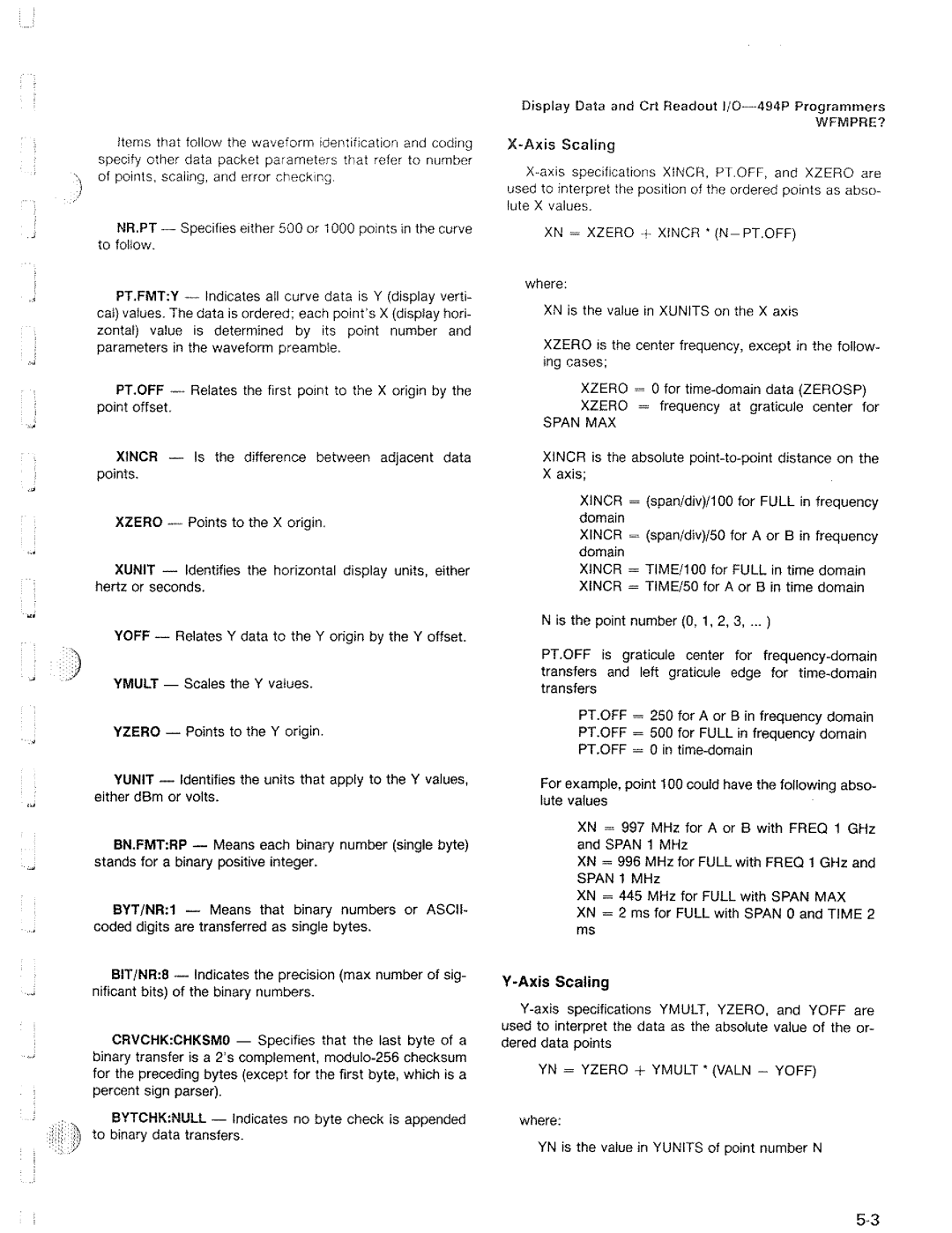 Tektronix 494P manual 