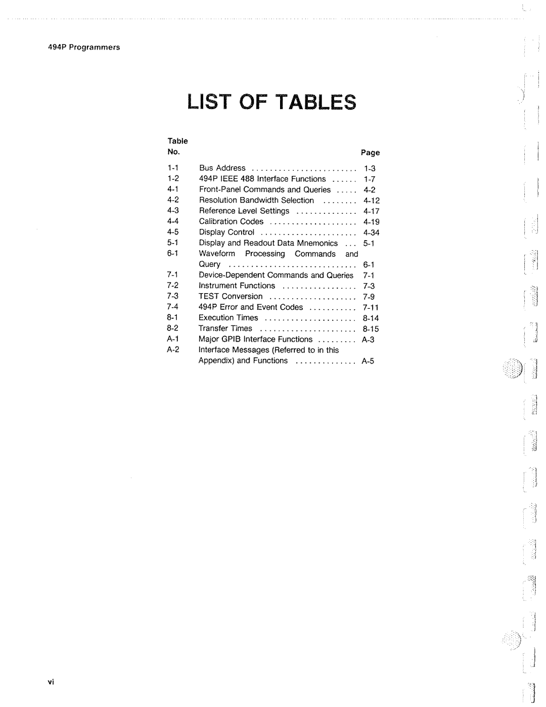 Tektronix 494P manual 