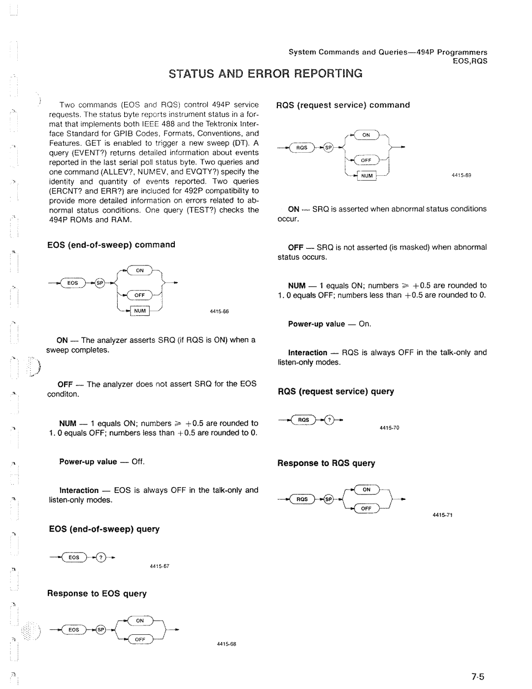 Tektronix 494P manual 